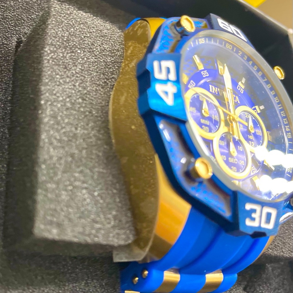 Invicta Pro Diver Rush Men's Watch - 52mm, Blue, Gold (40864) - Picture 3 of 6